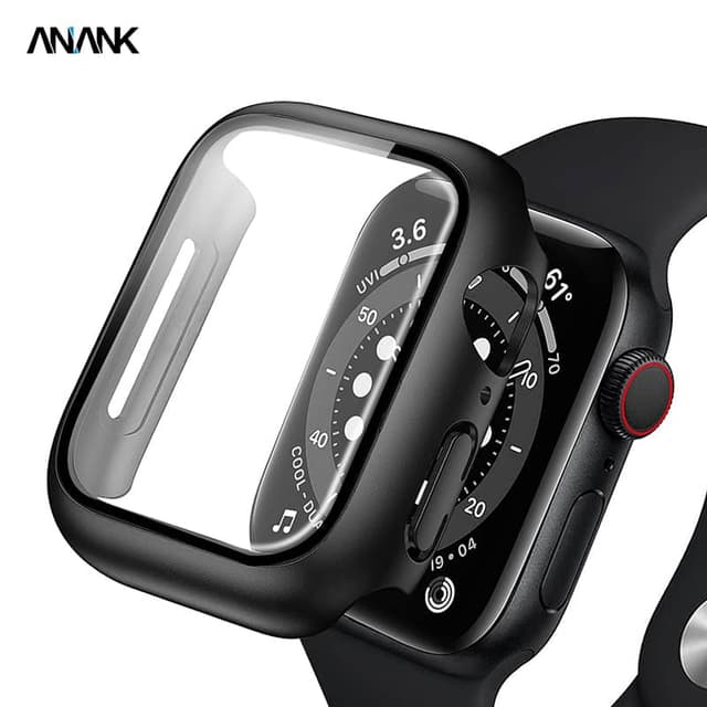 ANANK Apple Watch 45 mm - Vetro temperato / vetro blindato con custodia bumper