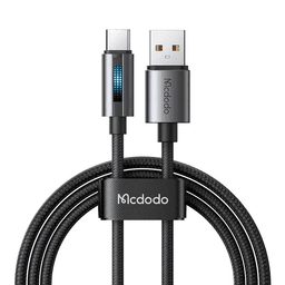 McDodo -USB-A auf USB-C Ladekabel mit Ladelämpchen, 1.2m, Schwarz – Bild 1
