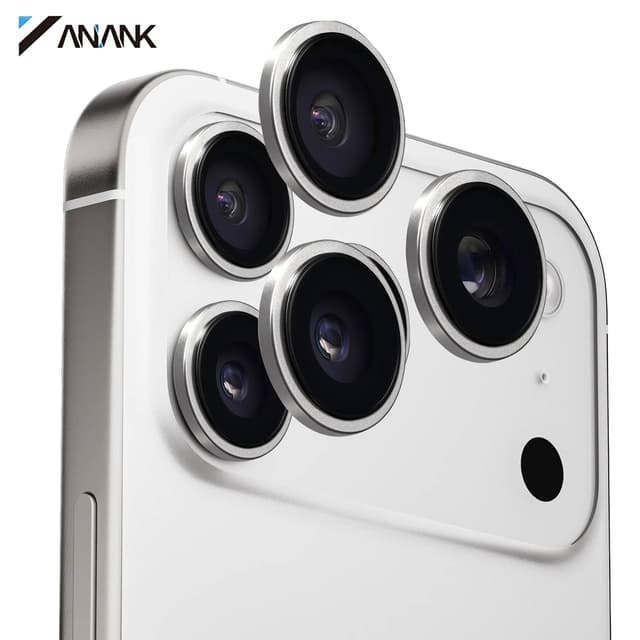 ANANK iPhone 17 Pro / 17 Pro Max - Rear camera armored glass - 99AR+ Corning Glass, Dual Lens Protection, Silver