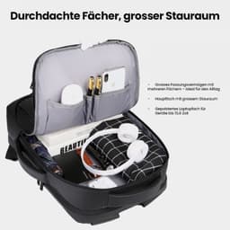 Okade - S58 Business backpack with USB port - For laptops up to 15.6" - Black – Bild 6