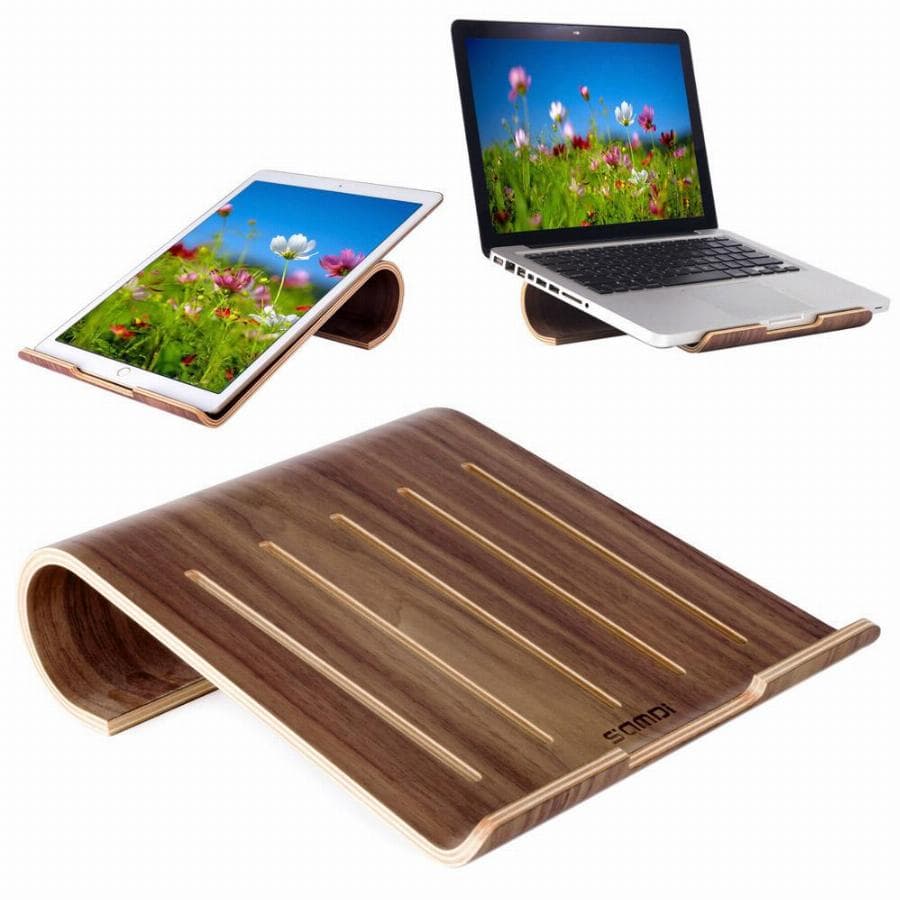 Samdi Woodstand iPad brown