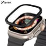 ANANK Apple Watch Ultra 49mm - Vetro temperato / vetro blindato con cornice in titanio, nero