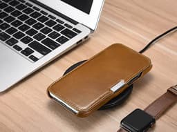 iPhone 11 Pro - iCarer Luxury Series (Side-open) Flip Case brown (RIX1107-GG) – Bild 6
