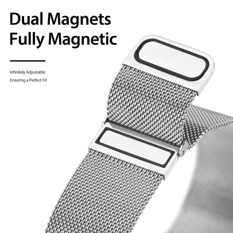Apple Watch - DUX Milanese Version Strap - 38mm/40mm/41mm/42mm(10.Gen), Silber – 3