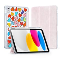 iPad Air 11 / Air 4/5 10.9 / Pro 11 - Dux Ducis Unid Series, étui à rabat relevable, rose + coeurs – Bild 2