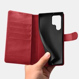 Samsung S22 Ultra - Echtleder Flip Case braun (AKSM06) – Bild 7