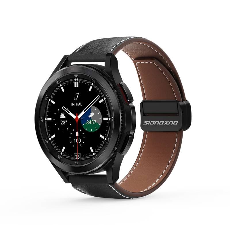 Galaxy Watch - DUX Gadget Series strap made of genuine leather (22mm), YA version black