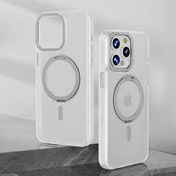 iPhone 14 - 360 degree Magsafe stand case silver – Bild 2