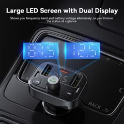 Baseus S-09 Pro Series Trasmettitore FM per auto Bluetooth 5.3 18W Nero – Bild 5