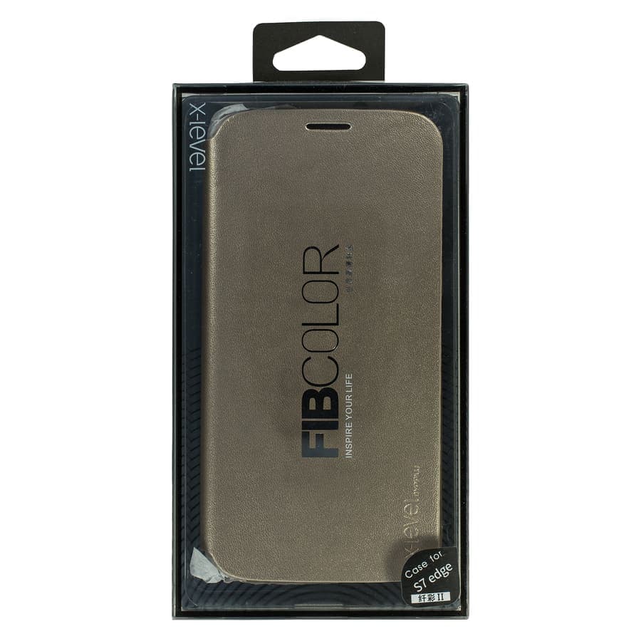 Samsung Galaxy S7 Edge - X-Level FIB Color, étui à rabat, or