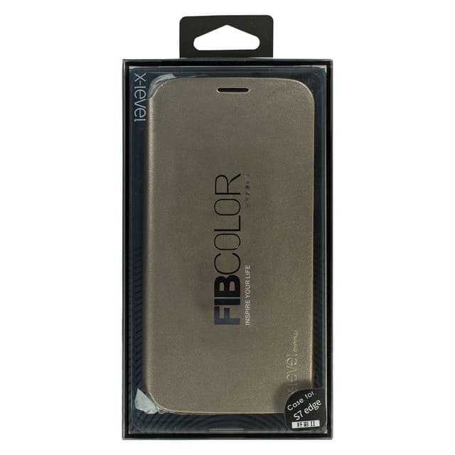 Samsung Galaxy S7 Edge - X-Level FIB Color, Flip Case, gold