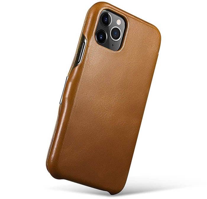 iPhone 11 Pro - iCarer Luxury Series (Side-open) Flip Case braun (RIX1107-GG) – 4