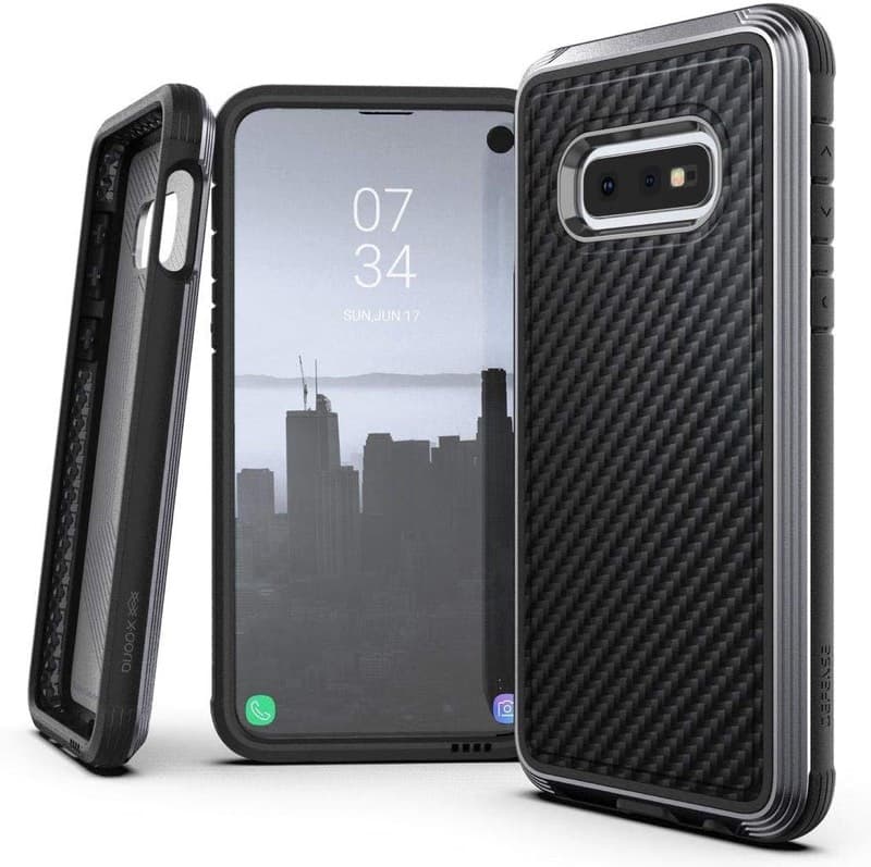 Samsung Galaxy S10e - Custodia Raptic/X-Doria Defence Lux Carbon
