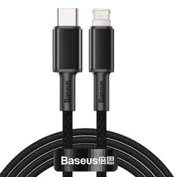 Baseus - Cavo di ricarica rapida ad alta densità da Tipo-C a iP PD, 20W 2m, nero (CATLGD-A01) – Bild 1