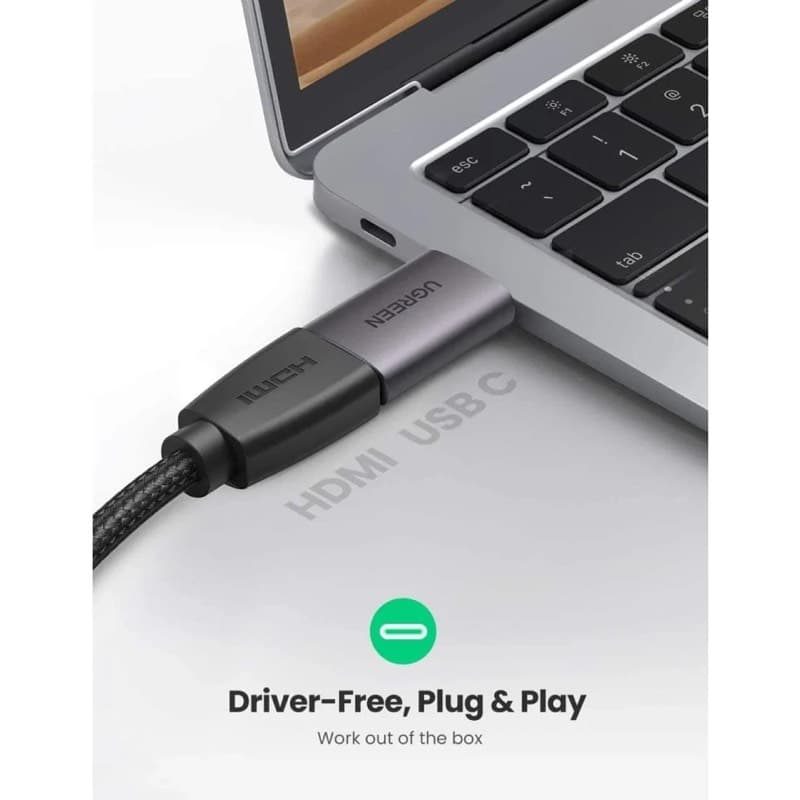 Ugreen – HDMI Adapter USB-C auf HDMI 4K 60Hz (US320 / 70450), grau – 4