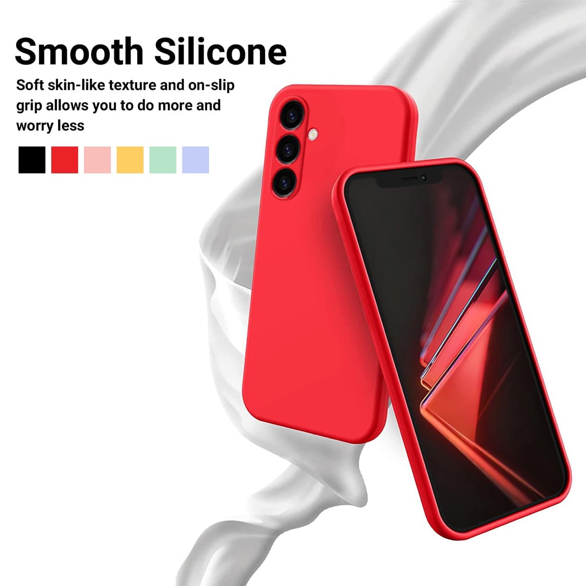 Samsung Galaxy A53 5G (2022) - Custodia protettiva in silicone, rosso – 3