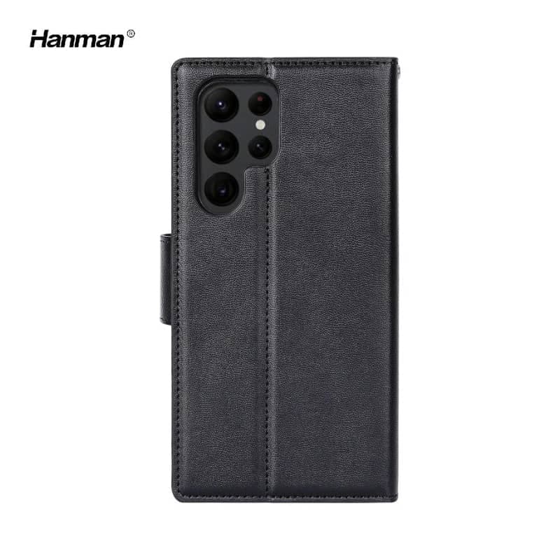 Samsung Galaxy Note 8 - Hanman Mill Flip Case mit 3 Kartenfächern, schwarz – 4