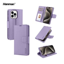 Apple iPhone 17 - Hanman Mill Flip Case with 3 card slots, purple – Bild 6