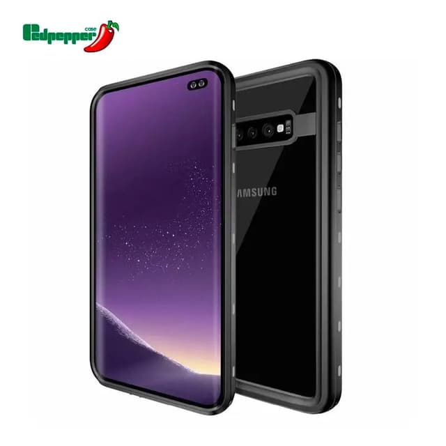Samsung S10 Plus - Custodia per esterni Redpepper Dot Series, IP68, MagSafe, impermeabile, nera