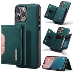 iPhone 11 Pro - DG.MING Back Case, aspect cuir, emplacements pour cartes & fermeture magnétique, housse de protection, vert – Bild 4