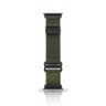 Cinturino Apple Watch Sport in tessuto con chiusura nera 42/44/45/49 mm Verde scuro
