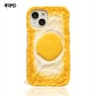 iPhone 11 - Funny 3D fried egg case made of soft silicone, yellow/white