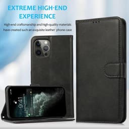 iPhone 17 Pro - Custodia flip magnetica 2in1 con slot per carte e cinturino da polso, nero – Bild 7