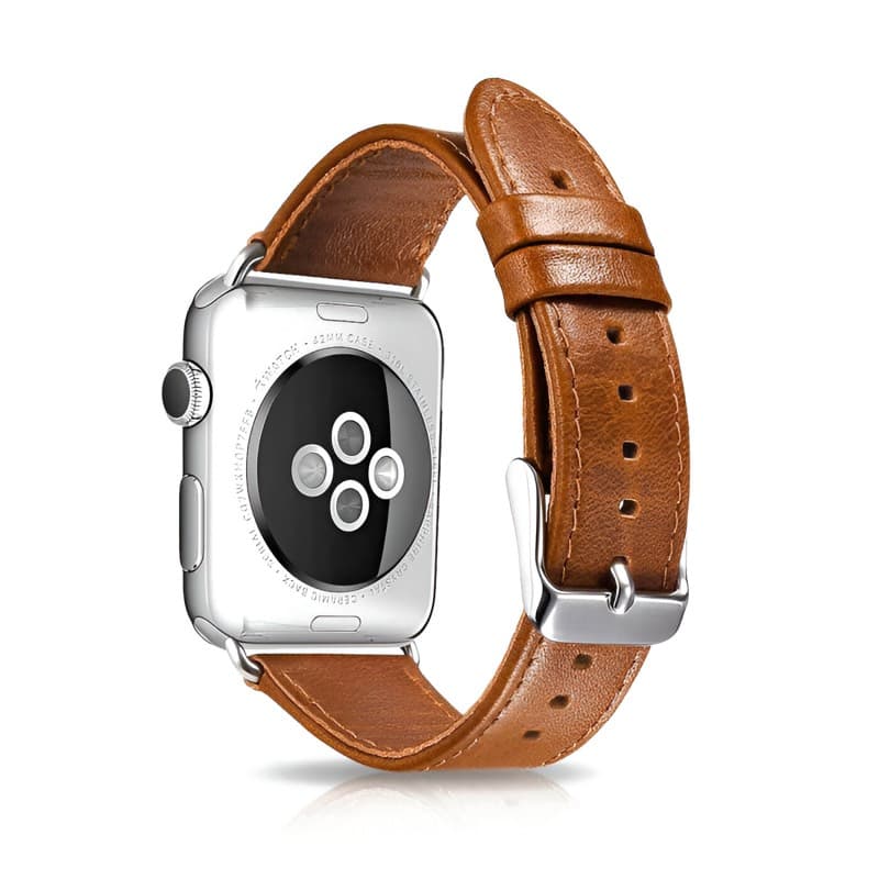 iCarer Retro Lederarmband für Apple Watch – 38 mm, Coffee Braun (RIW115-YB)