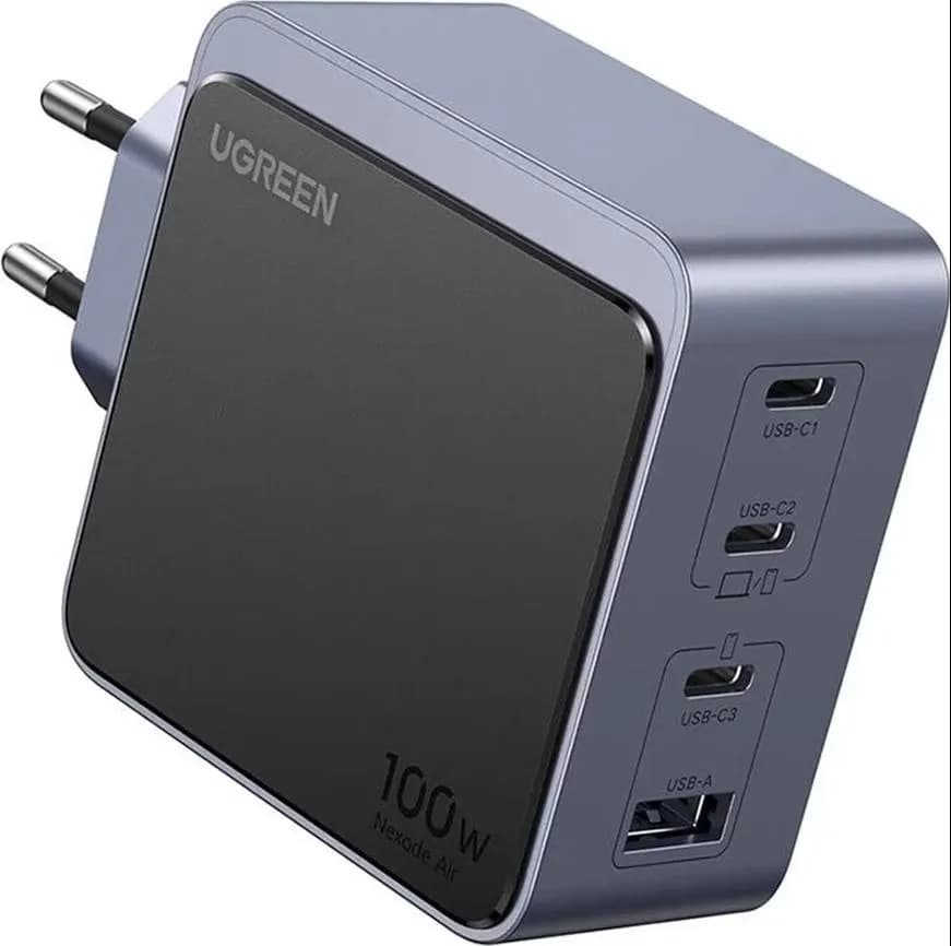 Ugreen - Caricabatterie rapido Nexode S GaN, 100W, 4 porte (3x USB-C / 1x USB-A), nero – 2