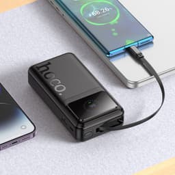 Hoco Q41 Powerbank 20000mAh avec câble télescopique (1xUSB-C) et écran, 22.5W+PD20W, noir – Bild 5