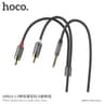 Hoco - Double Lotus Rca Audio Cable 3.5MM 1.5M (UPA10), Schwarz