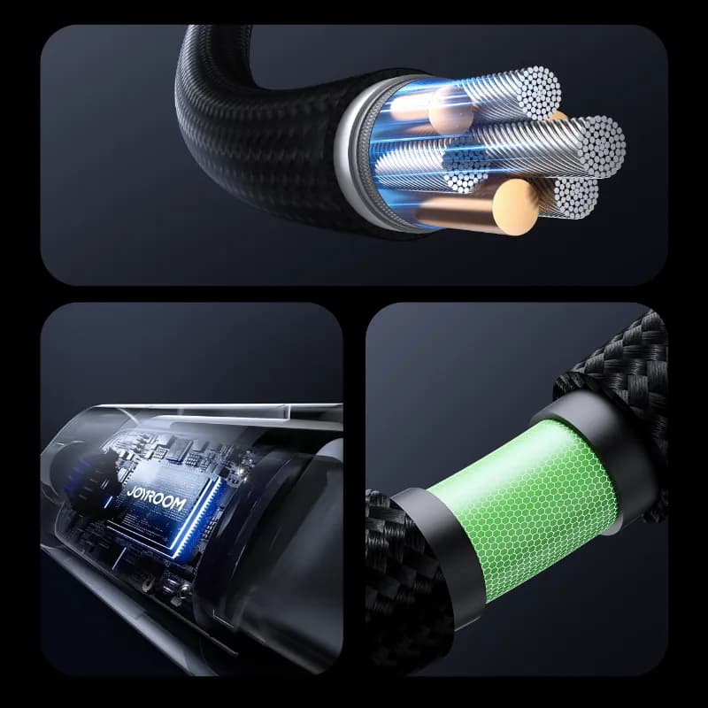 Joyroom Digital Display Fast Charging Cable (S-A16Pro) Type-A to Lightning, 1.2m, noir