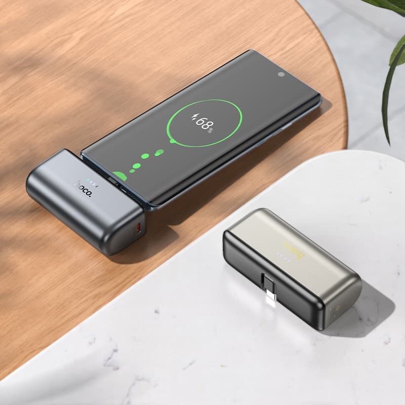 Hoco - Q31 Ingenious PD20W Powerbank, 5000mAh, porta USB-C, portatile, nero – 4