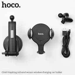 Hoco CA60 Aspiring infrared sensor wireless charging car holder, schwarz – Bild 7