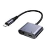 Joyroom - SY-L01 Adaptateur audio 2 en 1 (Lightning vers 3.5mm + Lightning), Noir