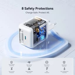 Joyroom - 67W GaN Ladegerät mit einziehbarem Kabel, Weiss (EU) (JR-TCL06) – Bild 6