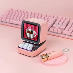 Divoom - DitooMic- Altoparlante Pixel Art a 8 bit - Bluetooth - Karaoke e Voice Morphing - Rosa – Bild 7