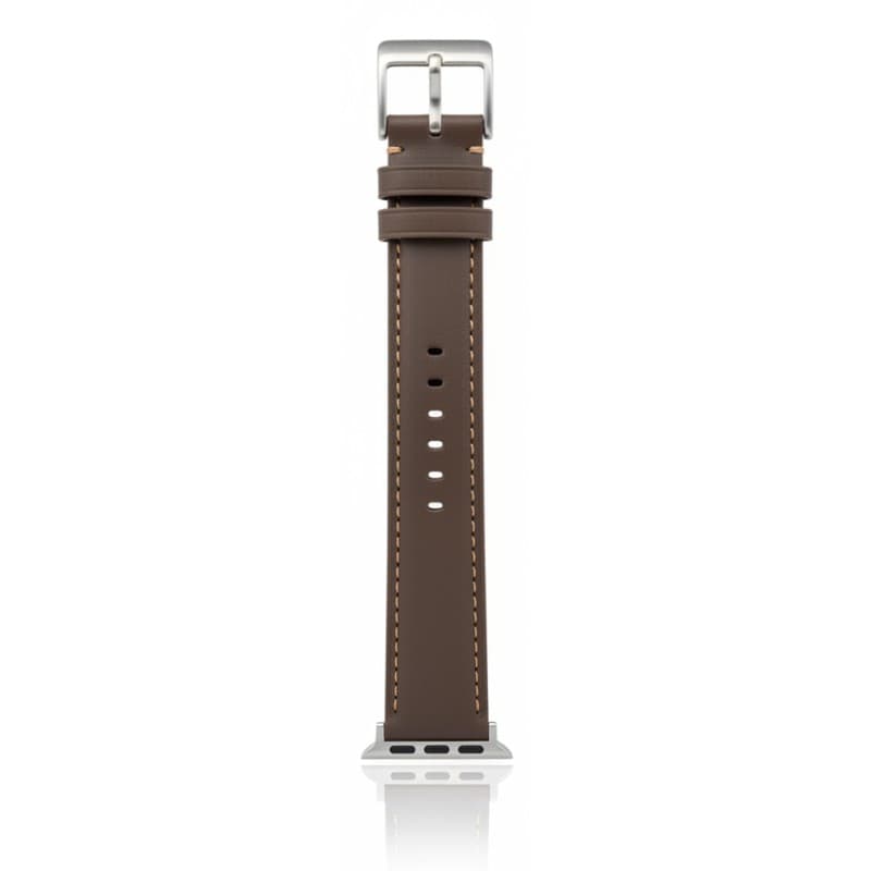 Apple Watch - Leder Armband (38/40/41mm) - Grau mit silberner Schnalle