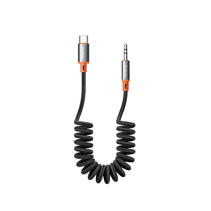 McDodo - USB-C to 3.5mm Male, Audio Connection Cable, 1.8m, Schwarz