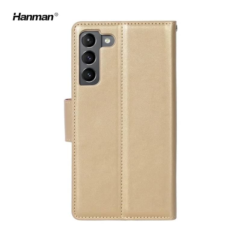 Huawei P30 Lite - Hanman Mill Flip Case mit 3 Kartenfächern, gold – 4