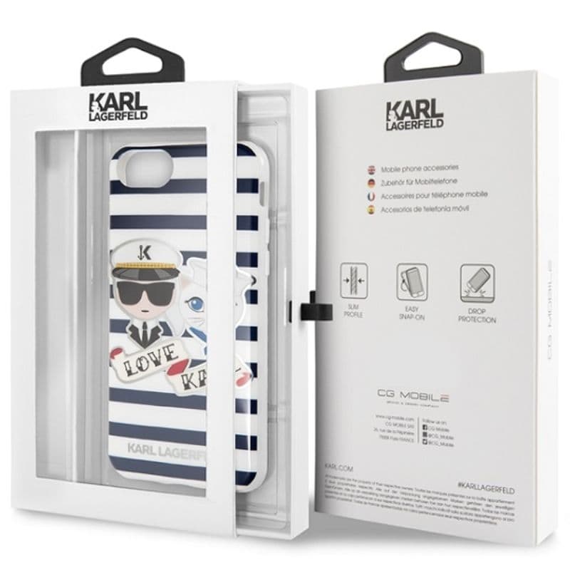 iPhone 7/8/SE2020/SE2022 - Karl Lagerfeld Captain Cat Backcase KLHCP7KSS, gestreift – 4