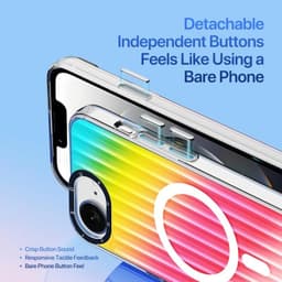Apple iPhone 16e/17e.- DUX Zest Series Flip Case, Gradient Rainbow – Bild 5