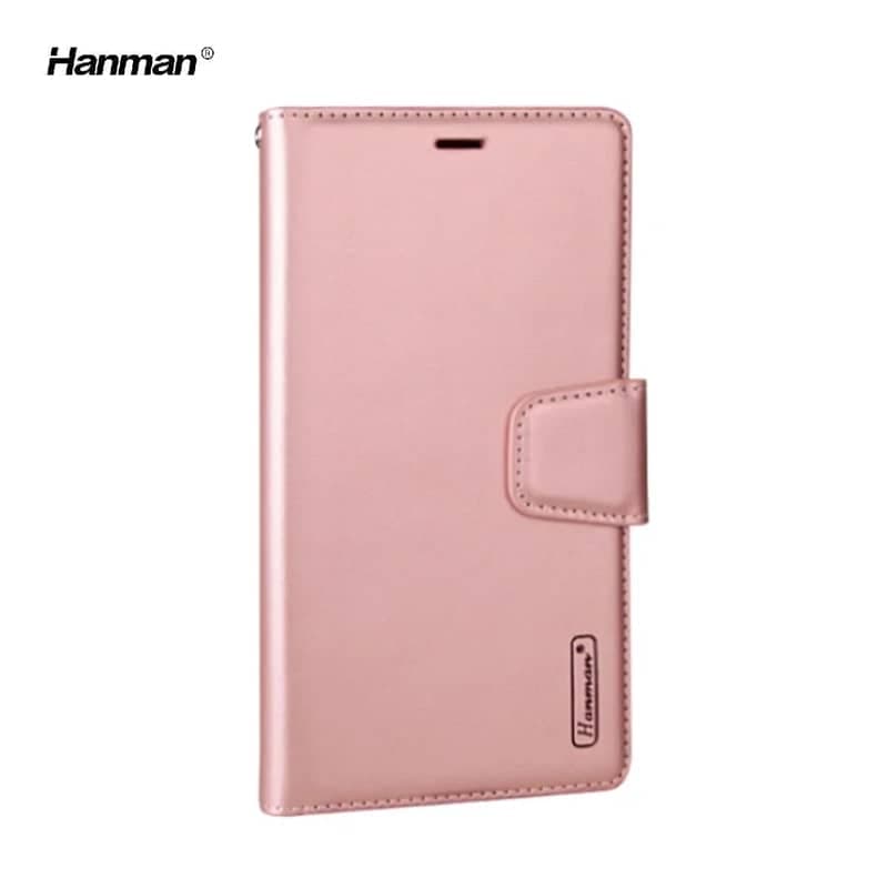 Samsung Galaxy Note 8 - Hanman Mill Flip Case mit 3 Kartenfächern, roségold – 2
