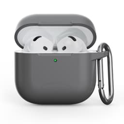 AirPods 4th Gen - Custodia in silicone - Protezione robusta con moschettone, Advanced Ash (grigio) – Bild 1
