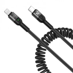 McDodo - Lightning to USB-C, Coiled Cable, 1.8m, Schwarz – Bild 3