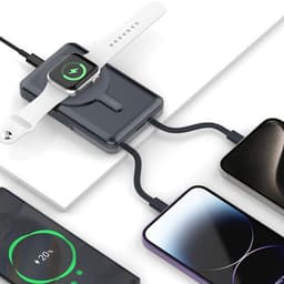 Recci RPB-W27 10000mAh - Hoco Powerbank, charge rapide 15W/PD20W, câble dual intégré, noir – Bild 3
