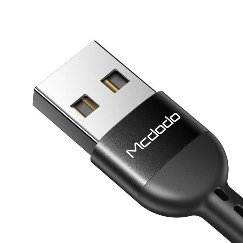 McDodo - USB-A to USB-C Spiralkabel 1,8m, Black – 4