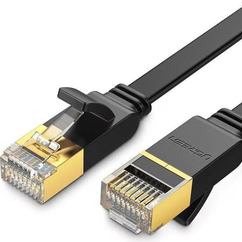 Ugreen - Ethernet cable Cat7 RJ45 Gigabit, flat (NW106 / 11265), 10M, black