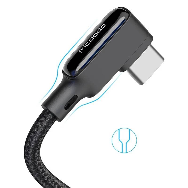 Mcdodo - Spiralkabel USB-A auf USB-C, 1,8 m, schwarz – 3