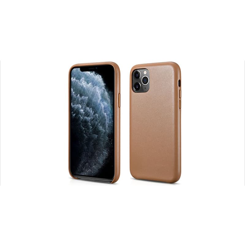 iPhone 11 Pro Max - iCarer genuine leather back case light brown (RIX1120) – 2